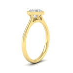 Load image into Gallery viewer, Heart Shaped Petite Bezel Solitaire Engagement Ring