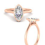 Load image into Gallery viewer, Marquise Cut Petite Bezel Solitaire Engagement Ring