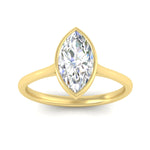 Load image into Gallery viewer, Marquise Cut Petite Bezel Solitaire Engagement Ring