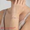 Load image into Gallery viewer, bezel-set-chain-bracelet-white-gold-fdbrc9648-model
