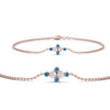 Load image into Gallery viewer, bezel-set-diamond-chain-bracelet-with-blue-topaz-in-rose-gold-FDBRC9648GICBLTOANGLE1-NL-RG