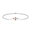 Load image into Gallery viewer, bezel-set-diamond-chain-bracelet-with-orange-sapphire-in-white-gold-FDBRC9648GSAOR-NL-WG