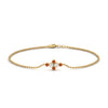 Load image into Gallery viewer, bezel-set-diamond-chain-bracelet-with-orange-sapphire-in-yellow-gold-FDBRC9648GSAOR-NL-YG