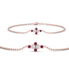Load image into Gallery viewer, bezel-set-diamond-chain-bracelet-with-pink-sapphire-in-rose-gold-FDBRC9648GSADRPIANGLE1-NL-RG