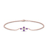 Load image into Gallery viewer, bezel-set-diamond-chain-bracelet-with-purple-topaz-in-rose-gold-FDBRC9648GVITO-NL-RG