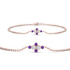 Load image into Gallery viewer, bezel-set-diamond-chain-bracelet-with-purple-topaz-in-rose-gold-FDBRC9648GVITOANGLE1-NL-RG