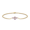 Load image into Gallery viewer, bezel-set-diamond-chain-bracelet-with-purple-topaz-in-yellow-gold-FDBRC9648GVITO-NL-YG
