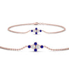Load image into Gallery viewer, bezel-set-diamond-chain-bracelet-with-sapphire-in-rose-gold-FDBRC9648GSABLANGLE1-NL-RG