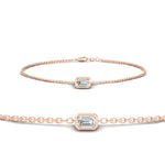 Load image into Gallery viewer, 0-50-ct-emerald-bezel-set-chain-bracelet