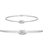 Load image into Gallery viewer, 0.50 Ct. Emerald Bezel Set Chain Bracelet