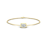 Load image into Gallery viewer, 0.50 Ct. Emerald Bezel Set Chain Bracelet