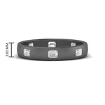 Load image into Gallery viewer, bezel-set-emerald-cut-diamond-spaced-wedding-band-in-black-gold-FD10979EM-NL-BG