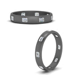Load image into Gallery viewer, bezel-set-emerald-cut-diamond-spaced-wedding-band-in-black-gold-FD10979EM-NL-BG