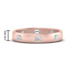 Load image into Gallery viewer, bezel-set-emerald-cut-diamond-spaced-wedding-band-in-rose-gold-FD10979EM-NL-RG