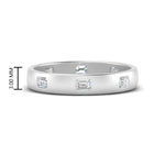 Load image into Gallery viewer, bezel-set-emerald-cut-diamond-spaced-wedding-band-in-white-gold-FD10979EM-NL-WG