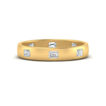 Load image into Gallery viewer, bezel-set-emerald-cut-diamond-spaced-wedding-band-in-yellow-gold-FD10979EM-NL-YG
