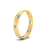 Load image into Gallery viewer, bezel-set-emerald-cut-diamond-spaced-wedding-band-in-yellow-gold-FD10979EM-NL-YG