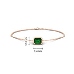 Load image into Gallery viewer, 0.50 Ct. Emerald Bezel Set Chain Bracelet
