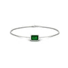 Load image into Gallery viewer, bezel-set-emerald-cut-emerald-chain-bracelet-0.50-carat-in-white-gold-FDBRC11133EMGEMGRANGLE1-0.50CT-NL-WG