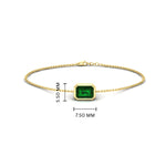 Load image into Gallery viewer, 0.50 Ct. Emerald Bezel Set Chain Bracelet
