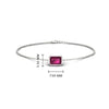 Load image into Gallery viewer, bezel-set-emerald-cut-pink-sapphire-chain-bracelet-0.50-carat-in-white-gold-FD-BRC11133EMGSADRPIANGLE1-0.50CT-NL-WG-HW