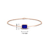 Load image into Gallery viewer, bezel-set-emerald-cut-sapphire-chain-bracelet-0.50-carat-in-rose-gold-FD-BRC11133EMGSABLANGLE1-0.50CT-NL-RG-HW