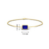 Load image into Gallery viewer, bezel-set-emerald-cut-sapphire-chain-bracelet-0.50-carat-in-yellow-gold-FD-BRC11133EMGSABLANGLE1-0.50CT-NL-YG-HW