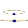 Load image into Gallery viewer, bezel-set-emerald-cut-sapphire-chain-bracelet-0.50-carat-in-yellow-gold-FDBRC11133EMGSABL-0.50CT-NL-YG