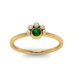 Load image into Gallery viewer, bezel-set-emerald-stacking-promise-ring-in-yellow-gold-FD72035RORGEM-NL-YG