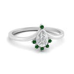 Load image into Gallery viewer, bezel-set-pear-crown-emerald-engagement-ring-in-white-gold-FD1046PERGEMGR-NL-WG.jpg?v=1766490257