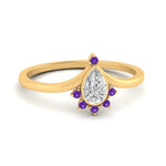 Load image into Gallery viewer, bezel-set-pear-crown-purple-topaz-engagement-ring-in-yellow-gold-FD1046PERGVITO-NL-YG.jpg?v=1766490257