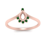 Load image into Gallery viewer, bezel-set-semi-mount-crown-emerald-engagement-ring-in-rose-gold-FD1046SMRGEMGRANGLE5-NL-RG.jpg?v=1766490477