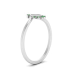 Load image into Gallery viewer, bezel-set-semi-mount-crown-emerald-engagement-ring-in-white-gold-FD1046SMRGEMGRANGLE2-NL-WG.jpg?v=1766490477