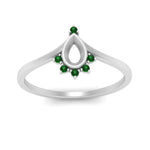 Load image into Gallery viewer, bezel-set-semi-mount-crown-emerald-engagement-ring-in-white-gold-FD1046SMRGEMGRANGLE5-NL-WG.jpg?v=1766490477