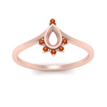 Load image into Gallery viewer, bezel-set-semi-mount-crown-orange-sapphire-engagement-ring-in-rose-gold-FD1046SMRGSAORANGLE5-NL-RG.jpg?v=1766490477