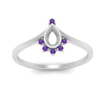 Load image into Gallery viewer, bezel-set-semi-mount-crown-purple-topaz-engagement-ring-in-white-gold-FD1046SMRGVITOANGLE5-NL-WG.jpg?v=1766490477