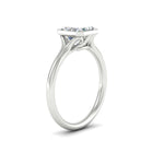 Load image into Gallery viewer, Split Shank Asscher Cut Bezel Set Solitaire Ring