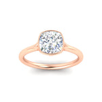 Load image into Gallery viewer, Split Shank Cushion Cut Bezel Set Solitaire Ring