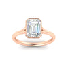 Load image into Gallery viewer, Split Shank Emerald Cut Bezel Set Solitaire Ring