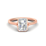 Load image into Gallery viewer, Split Shank Radiant Cut Bezel Set Solitaire Ring