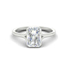 Load image into Gallery viewer, Split Shank Radiant Cut Bezel Set Solitaire Ring