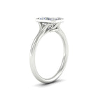 Load image into Gallery viewer, Split Shank Radiant Cut Bezel Set Solitaire Ring