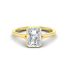 Load image into Gallery viewer, Split Shank Radiant Cut Bezel Set Solitaire Ring