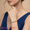 Load image into Gallery viewer, bezel-solitaire-bangle-bracelet-yellow-gold-fdbrc9219-model