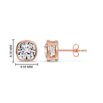 Load image into Gallery viewer, Bezel Set Cushion Diamond Stud Earrings
