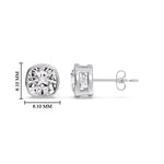 Load image into Gallery viewer, Bezel Set Cushion Diamond Stud Earrings