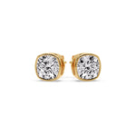 Load image into Gallery viewer, Bezel Set Cushion Diamond Stud Earrings