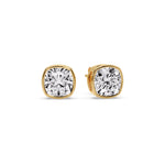 Load image into Gallery viewer, Bezel Set Cushion Diamond Stud Earrings