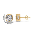 Load image into Gallery viewer, Bezel Set Cushion Diamond Stud Earrings