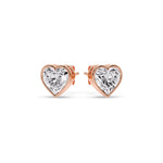 Load image into Gallery viewer, Heart Shape Bezel Stud Earring